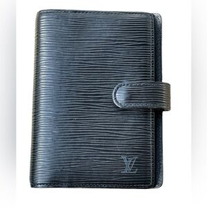 Louis Vuitton Black Epi Agenda PM and COA -Like New
